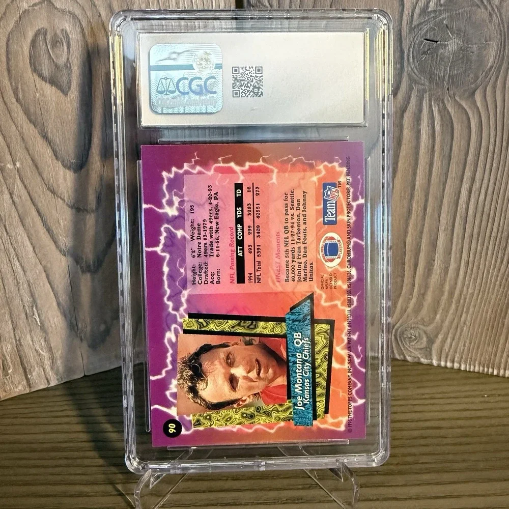 1995 FINEST JOE‎ MONTANA W/COATING  CGC 3